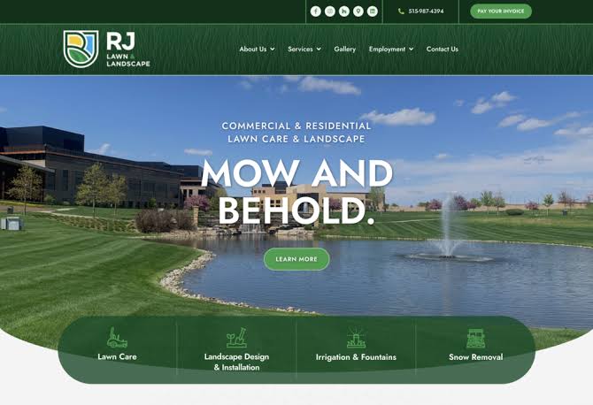 Lawn Care Companies website design by PrimeBuild